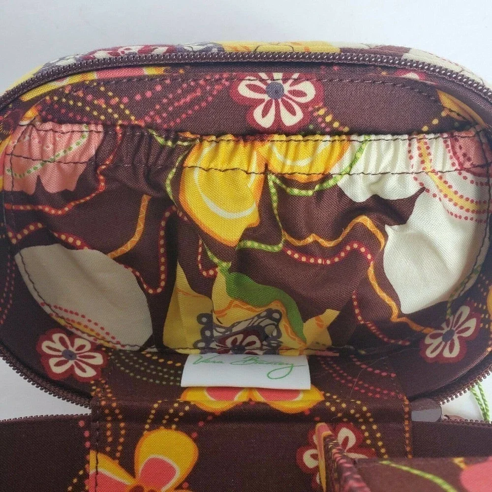 Vera Bradley Jewelry Box Organizer Travel Case Buttercup Zip Up - Picture 4 of 9